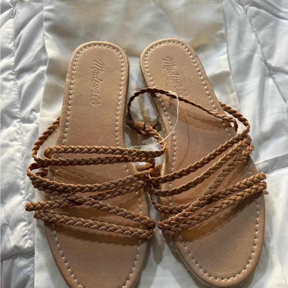MADEWELL Brown Braided Women's Sandals